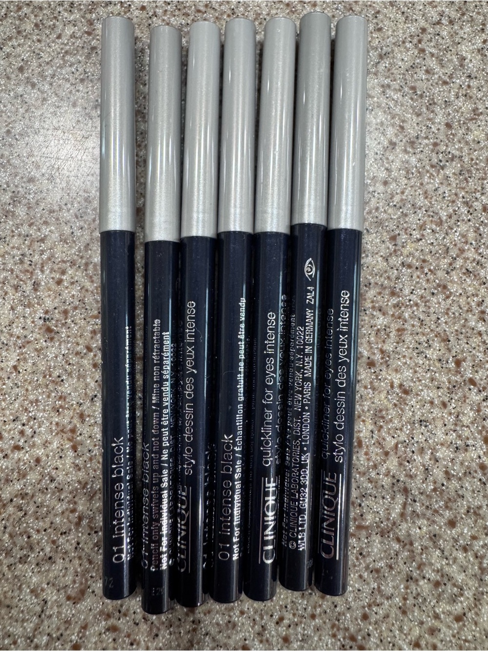 Clinique Quickliner Intense Black Eyeliners - Pack of 7
